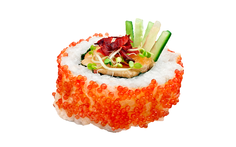 A sushi roll